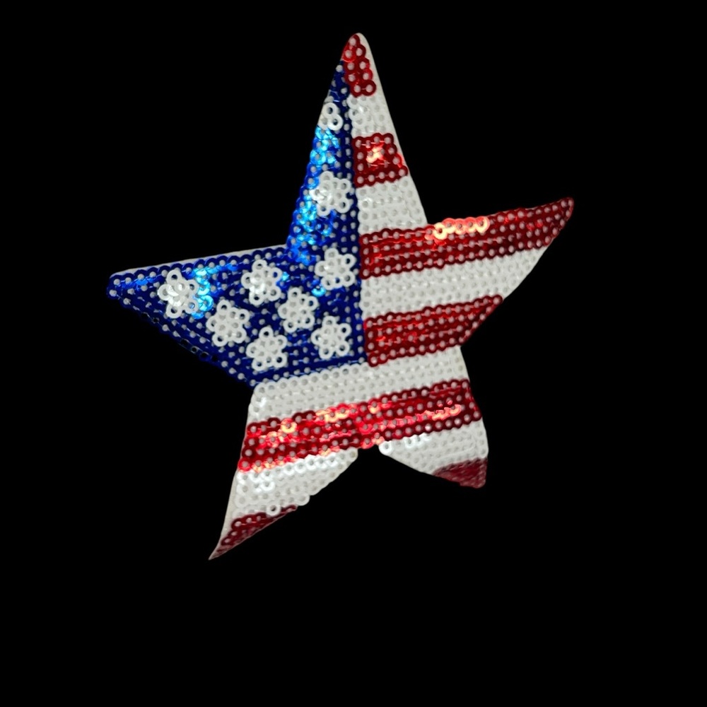 POODIT Patriotic star black loose fit tee S M L XL 2XL 3XL - Picture 6 of 6